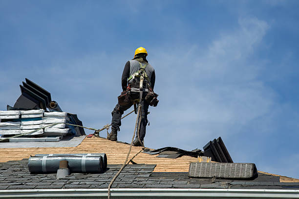 Professional Gutter Installation technician working in Moundville, AL